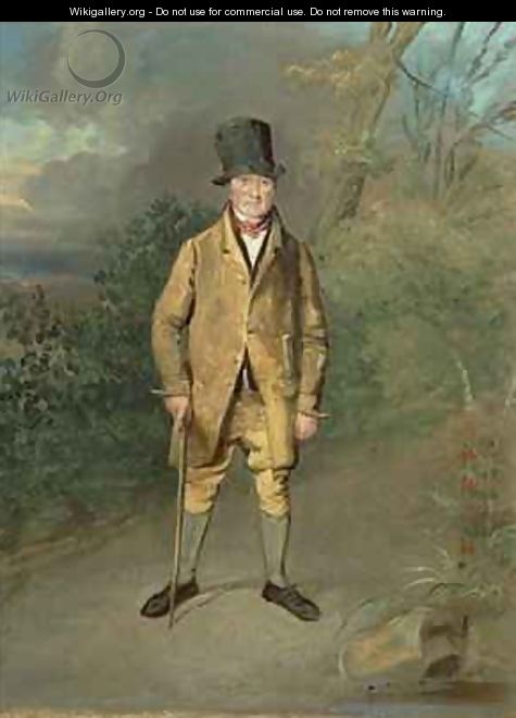 Portrait of a Gardener from Bramham Park Yorkshire - George Garrard