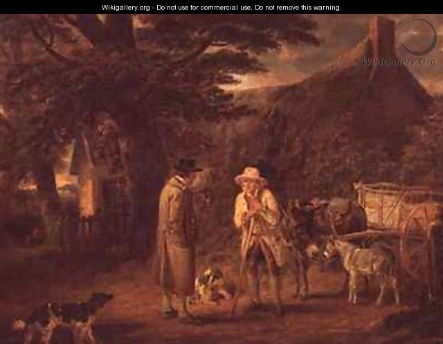 Donkey Cart and Two Men - George Garrard