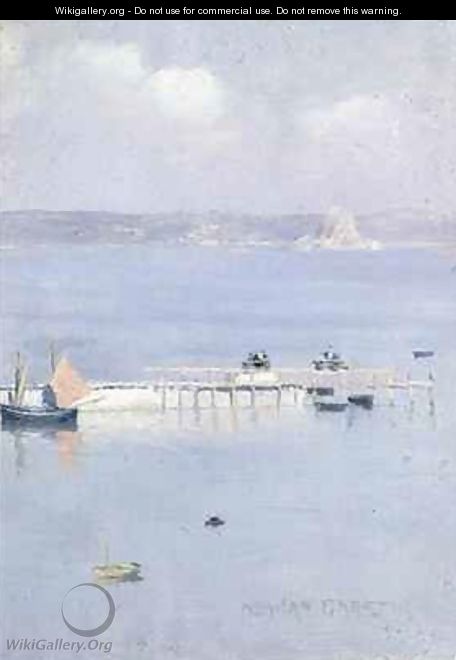 A View of Mounts Bay with the North Pier - Norman Garstin
