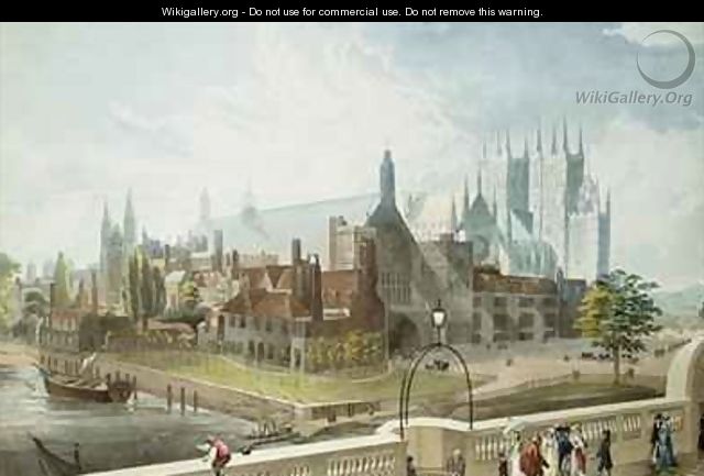 Westminster Hall and Abbey - (after) Gendall, John