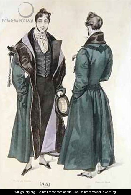 French Fashion plate of a Pelisse Russe - (after) Gavarni, Paul