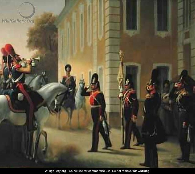 Parading of the Standard of the Great Palace Guards - Adolph Gebens