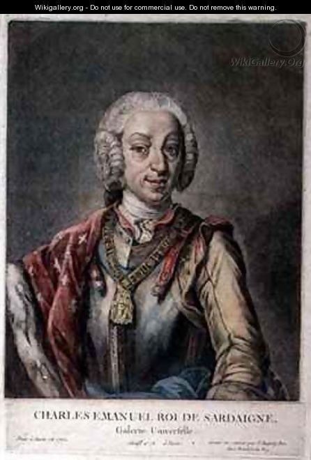 Portrait of Charles Emanuel III 1701-73 King of Sardinia - Jacques - Fabien Gautier - Dagoty
