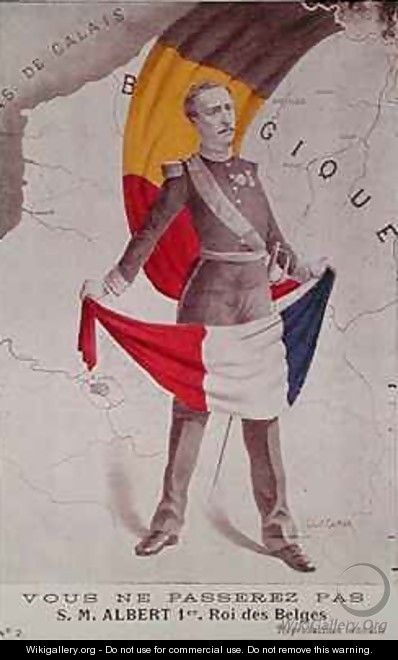 Postcard depicting Albert I 1875-1934 as the defender of Belgium - Gilbert Gautier