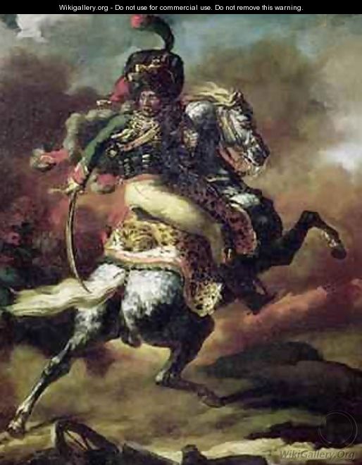 Officer of the Hussars Charging on Horseback - Theodore Gericault
