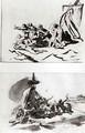 Two sketches for The Raft of the Medusa 2 - Theodore Gericault