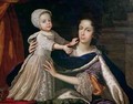 Portrait of Queen Mary of Modena 1658-1718 with Prince James Stuart 1688-1766 - Benedetto Gennari