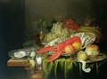 Still Life of Oysters and Lobsters - Reynier van Gherwen