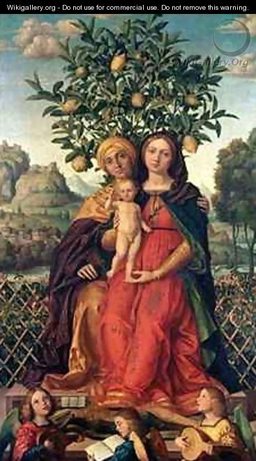 The Virgin and Child with St Anne - Libri Gerolamo dai