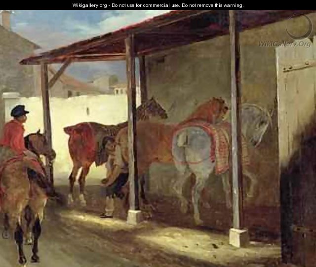 The Barn of Marechal Ferrant - Theodore Gericault