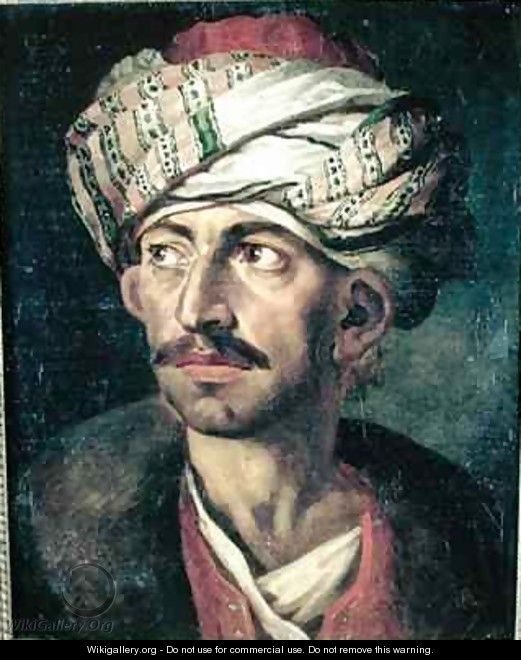 Head of an Oriental or Portrait Presumed to be Mustapha - Theodore Gericault