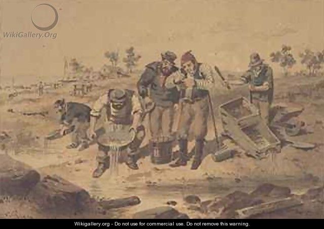 Panning for gold - Samuel Thomas Gill