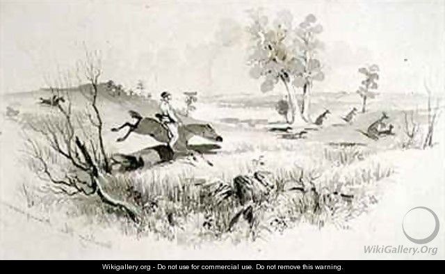 Hunting the Kangaroo - Samuel Thomas Gill