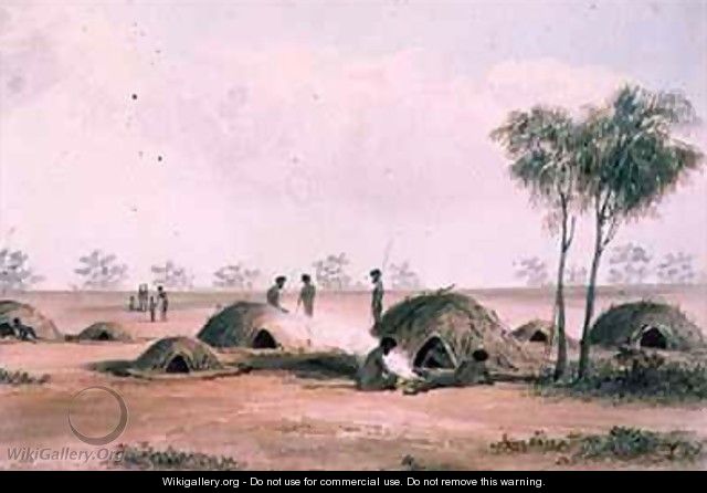 Native Village in the northern interior of South Australia - Samuel Thomas Gill