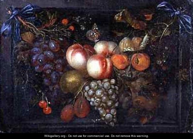 Still Life of Fruit in a Stone Niche - Jan Pauwel Gillemans The Elder