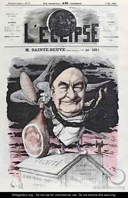 Monsieur Sainte Beuve uninhibited eater - Andre Gill
