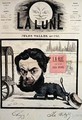Caricature of Jules Valles cover illustration from La Lune - Andre Gill