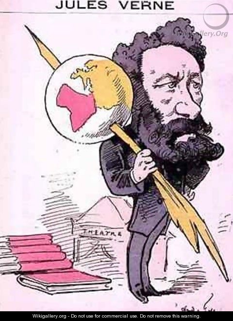 Caricature of Jules Verne 1828-1905 from Men of Today - Andre Gill