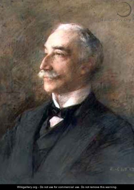 Portrait of Sir Edward Sassoon 1856-1912 - Rene Joseph Gilbert - painting1