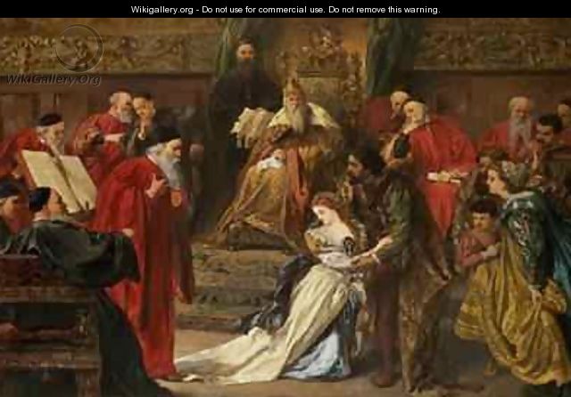 Cordelia in the Court of King Lear - Sir John Gilbert