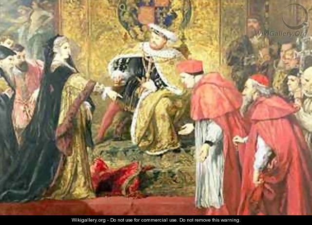 Queen Catherine and the Cardinals - Sir John Gilbert