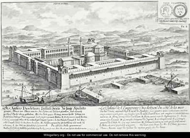 Palace of Diocletian 245-313 Split Yugoslavia - (after) Fischer von Erlach, Johann Bernhard