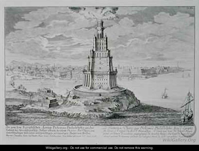 The Pharos of Alexandria - (after) Fischer von Erlach, Johann Bernhard