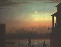 The Thames by Moonlight - Thales Fielding