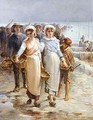 Oyster Girls at Cancale - Francois Nicolas Augustin Feyen-Perrin