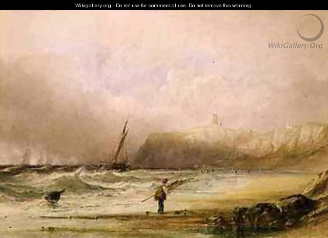 A Breezy Day at Scarborough - Anthony Vandyke Copley Fielding