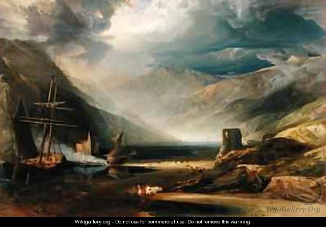 A Storm Passing Off on the Coast of Merionethshire - Anthony Vandyke Copley Fielding
