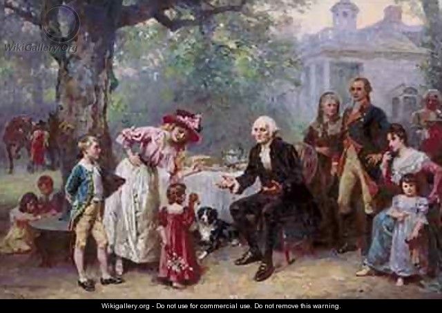 George Washington and his Family - Jean-Leon Gerome Ferris