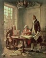 The Drafting of the Declaration of Independence in 1776 - Jean-Leon Gerome Ferris