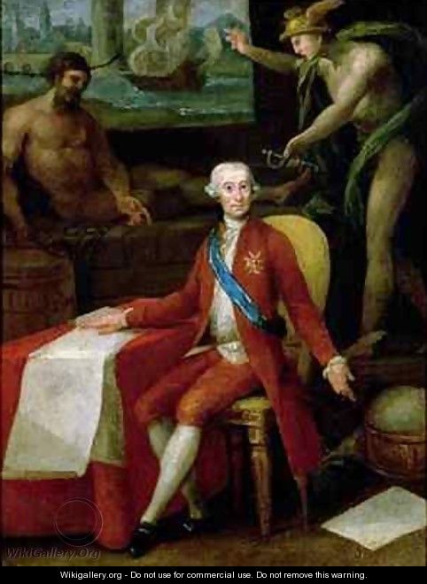 Portrait of Jose Monino the Count of Floridablanca - Gregorio Ferro