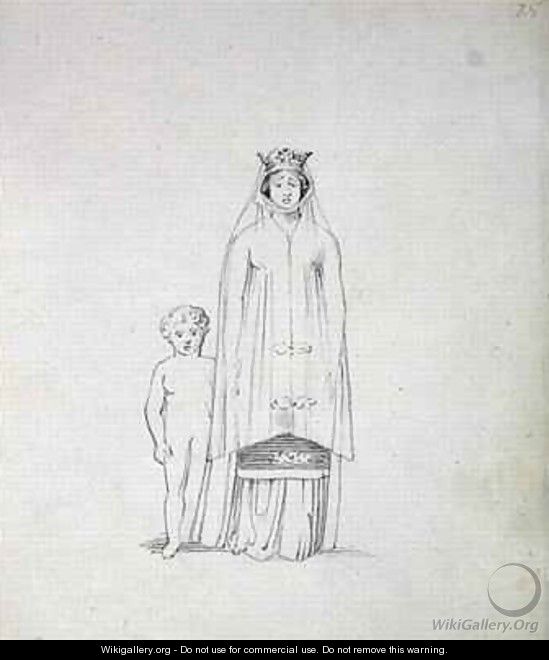 Mrs Siddons as Constance with child 2 - John Flaxman