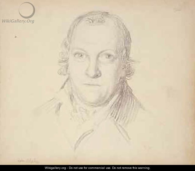 Portrait of William Blake from a book of pencil portraits - John Flaxman