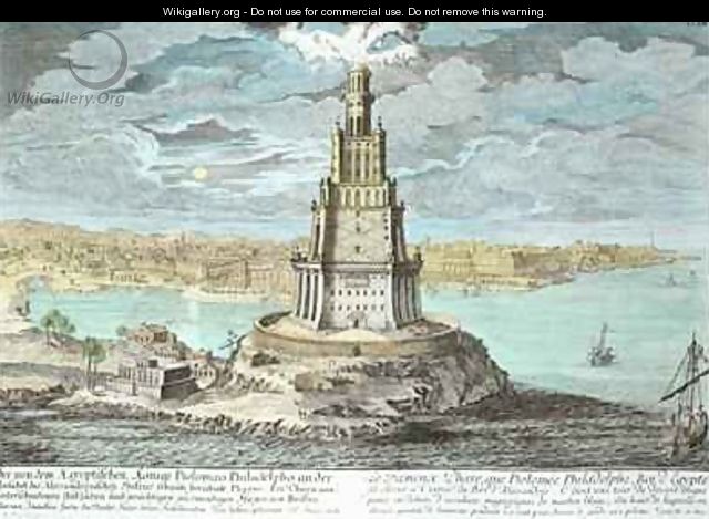 Lighthouse at Alexandria - (after) Fischer von Erlach, Johann Bernhard