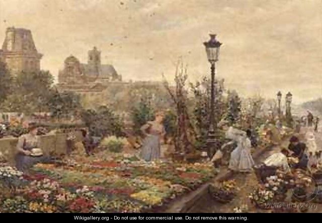 The Flower Market - Marie Francois Firmin-Girard