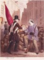 A Worker Sharing his Bread with a Student Carrying a Red Flag - (after) Fischer, Georges Alexandre
