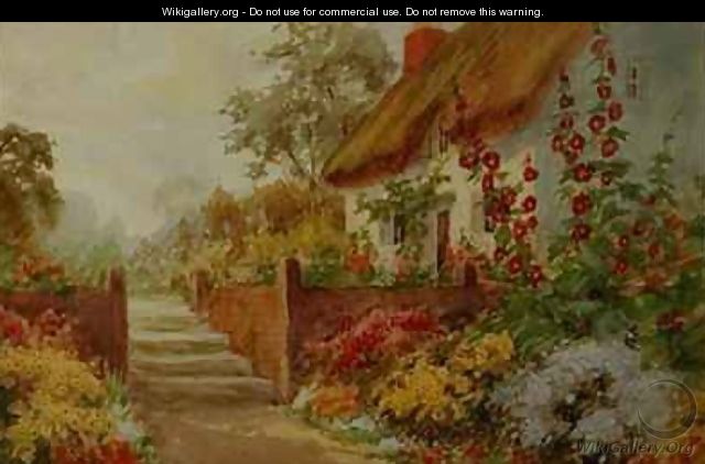 Cottage Garden Scene - Claude Leighton Fisher