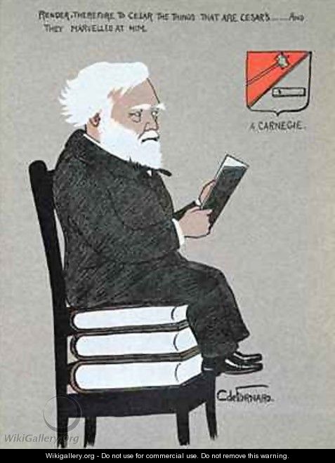 Caricature of Andrew Carnegie 1835-1919 - Carlo de Fornaro