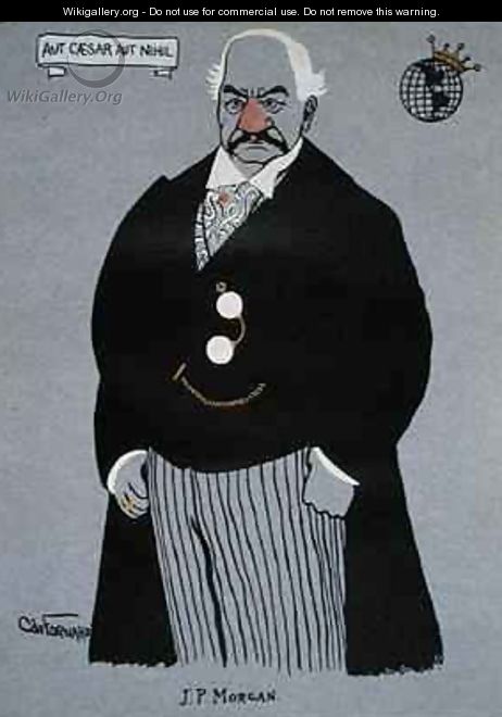 Caricature of John Pierpont Morgan 1837-1913 from Millionaires of America - Carlo de Fornaro