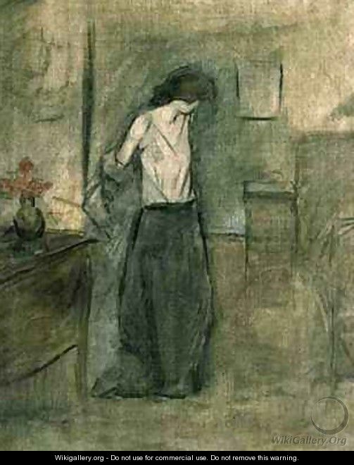 A Woman Undressing - Jean-Louis Forain