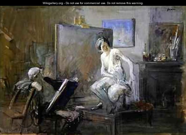 The painter with his model - Jean-Louis Forain