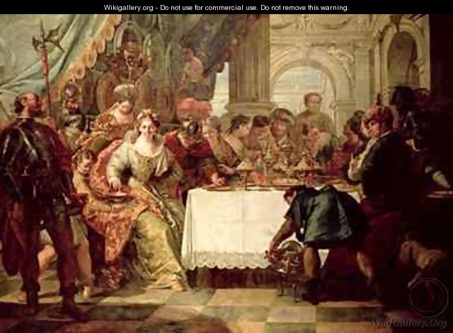 The Banquet of Cleopatra - Francesco Fontebasso