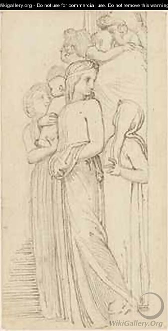 A Group of Women and Children in a Doorway - John Flaxman