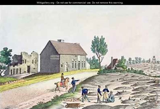 The Belle Alliance Farm after the Battle of Waterloo - Friedrich Fleischmann