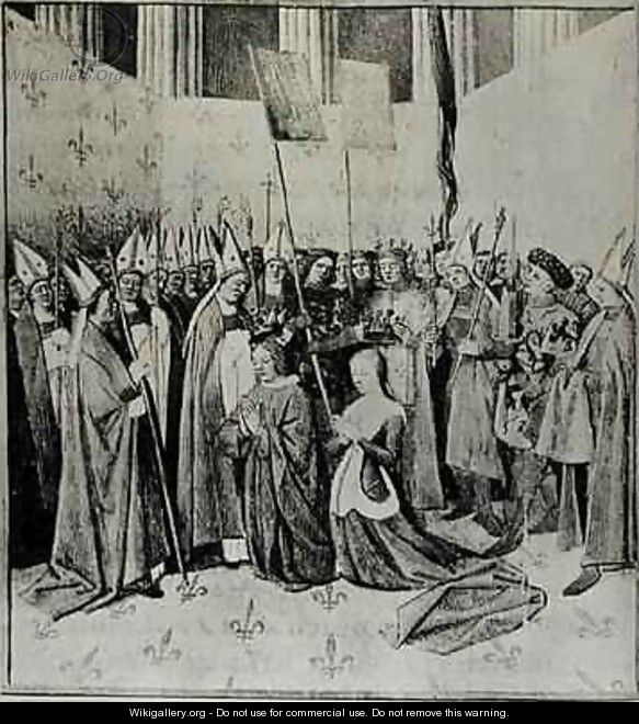 The Coronation of Louis VIII 1187-1226 and Blanche de Castille 1188-1252 - Jean Fouquet