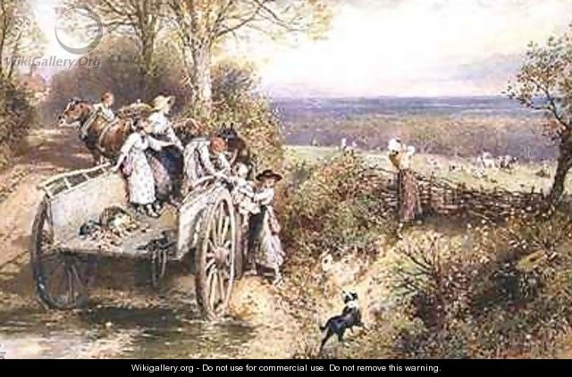 A Peep at the Hounds - Myles Birket Foster