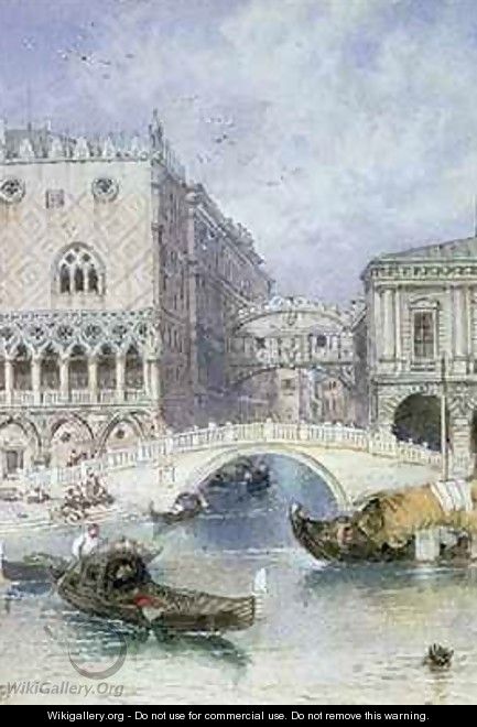 The Bridge of Sighs Venice - Myles Birket Foster